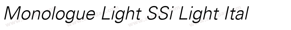 Monologue Light SSi Light Italic字体转换